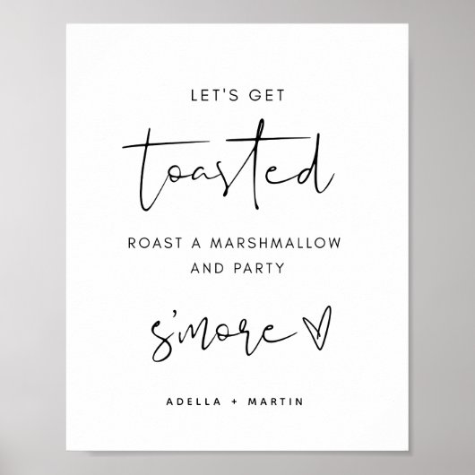 Wedding S'more Station-Zeichen Poster (Vorne)