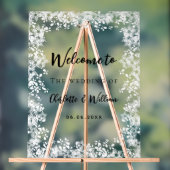 Wedding snowflakes winter welcome clear sign acrylschild (Neutral)