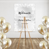 Wedding snowflakes winter welcome clear sign acrylschild