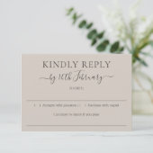 Wedding Soft Beige Kindly Antwort (Stehend Vorderseite)