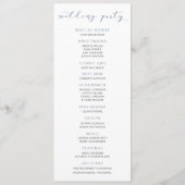 Wedding Soft Romantic Watercolor Dusty Blue Gray Programm (Rückseite)