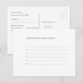 Wedding Song Request UAWG Einladungspostkarte (Vorne/Hinten)