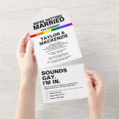 Wedding Sounds Gay Fun Rainbow Pride All In One Einladung (Abreißen)