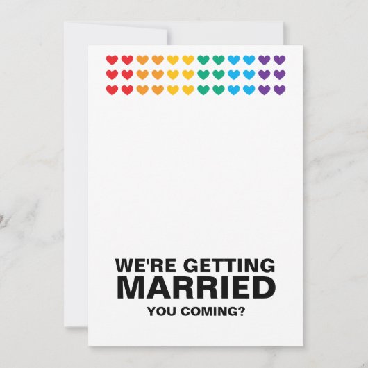 Wedding Sounds Gay Fun Rainbow Pride Einladung (Vorderseite)