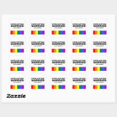 Wedding Sounds Gay Fun Rainbow Pride Quadratischer Aufkleber (Blatt)