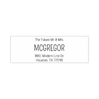 Wedding Stamp Future Mr. Mrs. Last Name Engagement Permastempel
