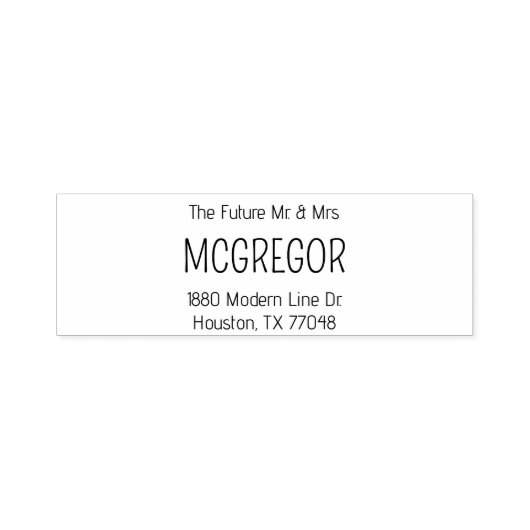 Wedding Stamp Future Mr. Mrs. Last Name Engagement Permastempel (Design)