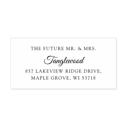 [Wedding Stamp] The Future Mr & Mrs Address Label Permastempel (Design)