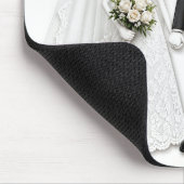 Wedding Stick Figures with Best Man Dog Mousepad (Ecke)