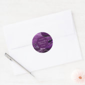 Wedding Sticker Lila und SIlver Glitzer Agate (Umschlag)