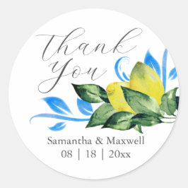 Wedding Sticker Thank You Lemons