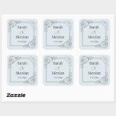 Wedding stickers personalized beachy (Blatt)