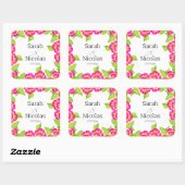 Wedding stickers personalized floral (Blatt)