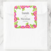 Wedding stickers personalized floral (Tasche)