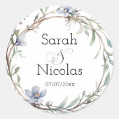 Wedding stickers personalized minimalist (Vorderseite)