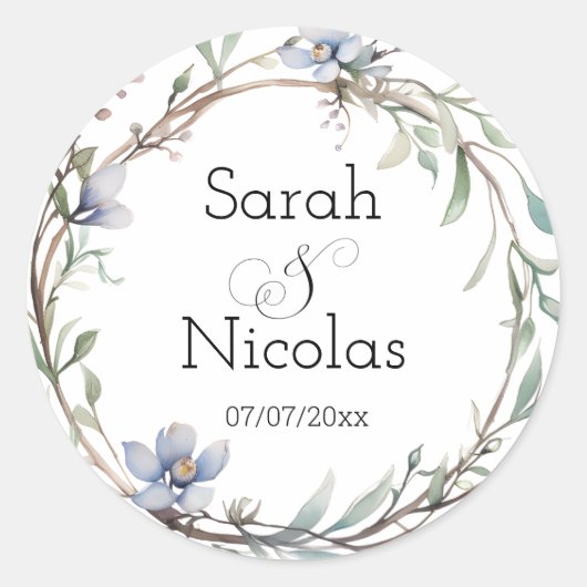 Wedding stickers personalized minimalist (Vorderseite)