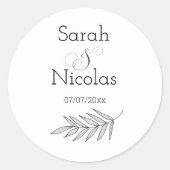Wedding stickers personalized minimalist (Vorderseite)