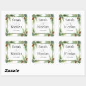 Wedding stickers personalized rustic (Blatt)