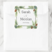 Wedding stickers personalized rustic (Tasche)