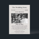 Wedding Story Newspaper Announcement Save the Date<br><div class="desc">Wedding Story Newspaper Announcement Save the Date</div>