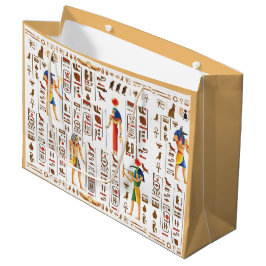 Wedding Style Gold Egyptian Hieroglyphs Deities Große Geschenktüte