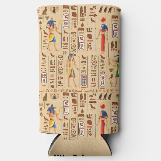Wedding Style Gold Egyptian Hieroglyphs Deities Selters Dosenkühler (Vorderseite)