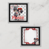 Wedding Sugar Skull Mitteilungskarte (Vorne/Hinten)