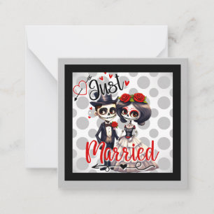 Wedding Sugar Skull Mitteilungskarte