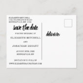 Wedding Sunset w/Palm Tree Silhouette Beach Szene Ankündigungspostkarte (Rückseite)