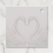 Wedding Swan Back Geschenkanhänger (Rückseite)