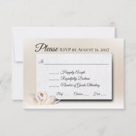 Wedding Swans Collection RSVP Karte