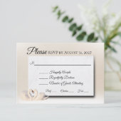 Wedding Swans Collection RSVP Karte (Stehend Vorderseite)