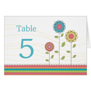 Wedding Tabellen-Platzkarte-hohe Regenbogen-Blumen