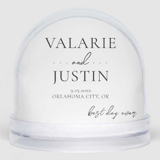 Wedding Table Decor  Schneekugeln (Vorderseite)