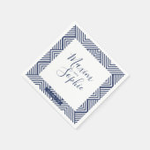 WEDDING TABLE geo einfaches modernes Hochzeitschif Serviette (Ecke)