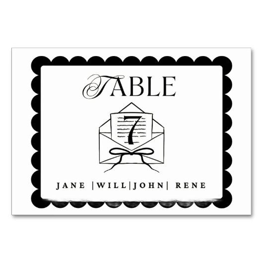 Wedding Table Number Card – Modern Minimalist Desi Tischnummer (Rückseite)
