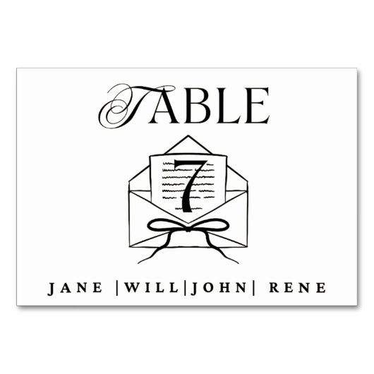 Wedding Table Number Card – Modern Minimalist Desi Tischnummer (Vorderseite)