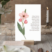 Wedding Table Number Card with Botanical Design Tischnummer