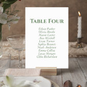 Wedding Table Number Card with Botanical Wreath Tischnummer