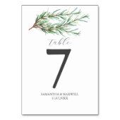 Wedding Table Number Rustic Rosemary Tischnummer (Vorderseite)
