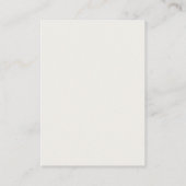 Wedding Table Number Sign - Stylish Modern Platzkarte (Rückseite)