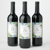 Wedding Table Number Wine Label Weinetikett (Flaschen)