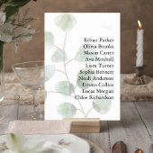Wedding Table Number with Eucalyptus Leaves Tischnummer