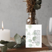 Wedding Table Number with Eucalyptus Leaves Tischnummer