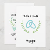 Wedding Tag  announcement  Einladung (Vorne/Hinten)