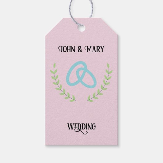 Wedding Tag announcement Geschenkanhänger (Vorderseite)