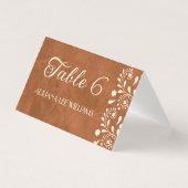 Wedding Talavera Terracotta Place Card (Vorderseite)