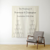 Wedding Tapestry Champagne Glasses Wandteppich (Beispiel)
