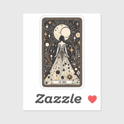 Wedding Tarot Bride Aufkleber (Blatt)