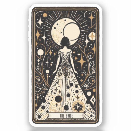 Wedding Tarot Bride Aufkleber (Vorderseite)